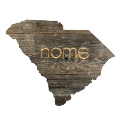 Barnwood USA Large Rustic Farmhouse Home State Reclaimed Wood Wall Sign, South Carolina