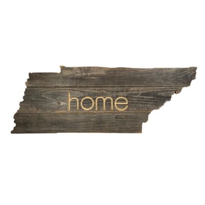 Barnwood USA Large Rustic Farmhouse Home State Reclaimed Wood Wall Sign, Tennessee