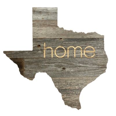 Barnwood USA Large Rustic Farmhouse Home State Reclaimed Wood Wall Sign, Texas