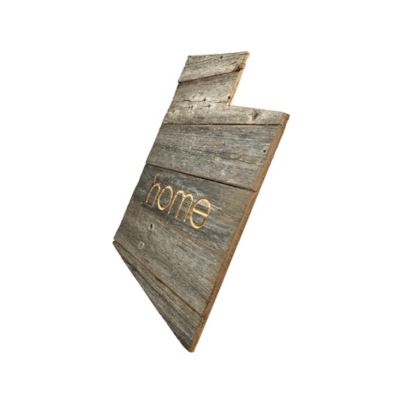 Image showing  Large Rustic Farmhouse Home State Reclaimed Wood Wall Sign, Utah