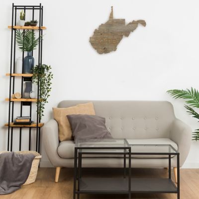 Image showing  Large Rustic Farmhouse Home State Reclaimed Wood Wall Sign, West Virginia