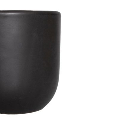 Image showing  Clay Grant Plant Container, 5 in., Semi Matte Black