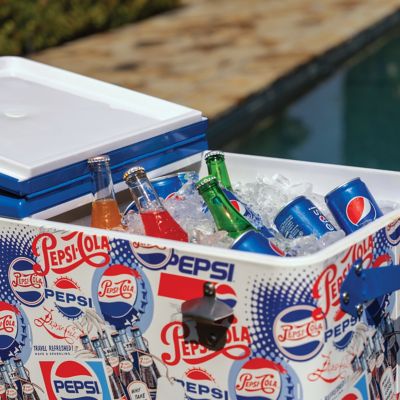Image showing  80 qt. Pepsi Wrapped Graphic Rolling Patio Cooler