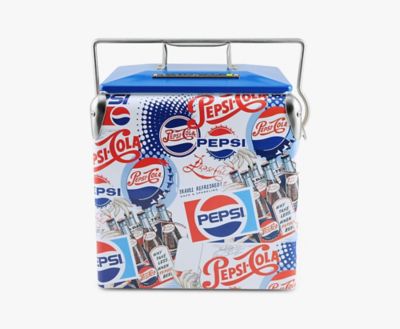 Permasteel Pepsi 14-Quart Small Portable Cooler - Vintage Logos Limited Edition