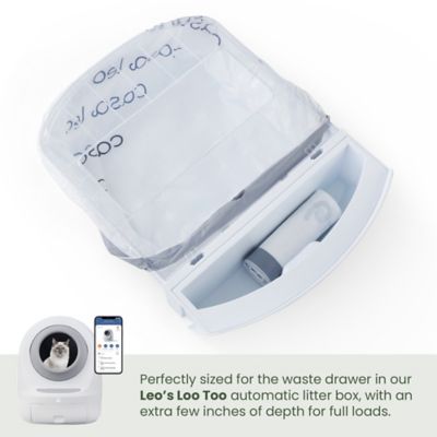 Image showing  Lavender 25 ct. Drawstring Waste Drawer Liners for Automatic Self-Cleaning Litter Boxes
