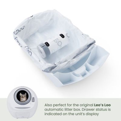 Image showing 6 th Casa Leo Drawstring Waste Drawer Liners for Automatic Self-Cleaning Litter Boxes, Lavender, 50 ct.