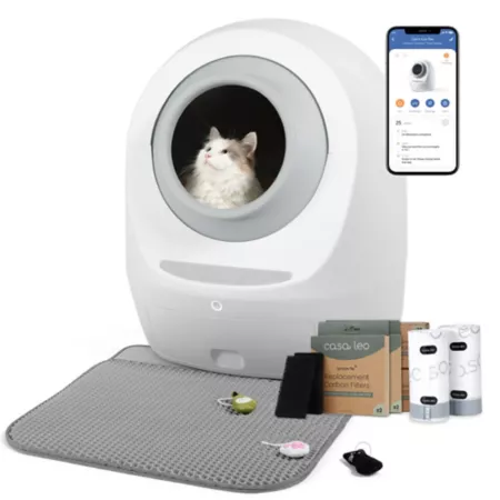 Casa Leo Leo's Loo Too Starter Bundle Self-Cleaning Cat Litter Box Self Cleaning Litter Boxes