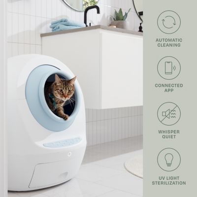 Image showing  Leo's Loo Too Starter Bundle Smart Self-Cleaning Cat Litter Box