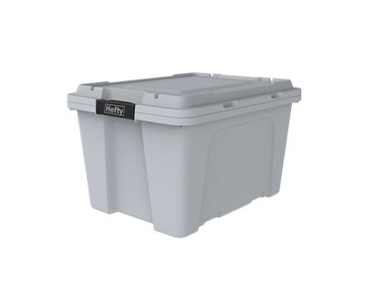 Hefty 18gal Max Pro Storage Tote Gray