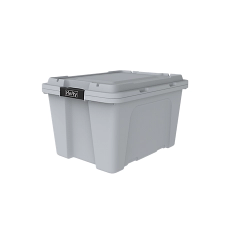 Hefty MAX Pro 72 Quart Storage Tote Gray, 6/Pack (7170HFTCOM52252)