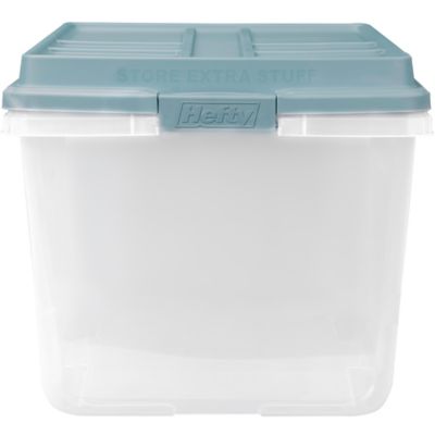 Image showing  72 qt. Hi Rise Storage Bin, Clear