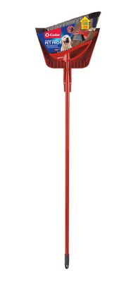 O-Cedar 13.75 in. PowerCorner Pet Pro Broom with Step on Dust Pan