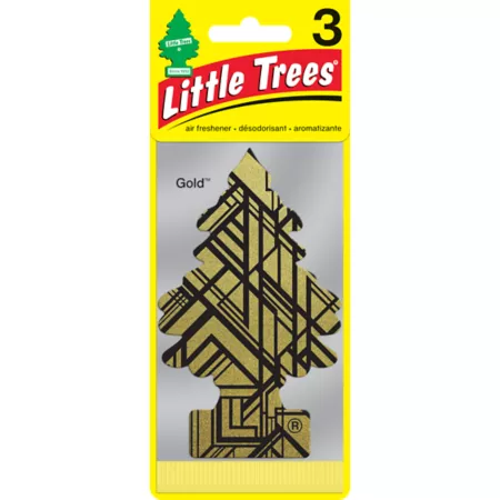 Little Trees Gold Scented Car Air Fresheners 3 Pack Automotive Air Fresheners