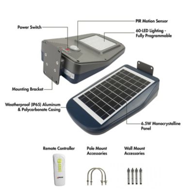 Image showing  3000 Lumen Solar Floodlight with Remote, 8591
