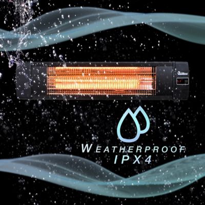 Image showing  1,500W Carbon Indoor/Outdoor Infrared Electric Patio Heater with Remote, 150 sq. ft., 5,200 BTU