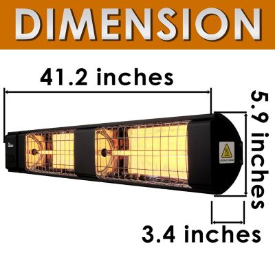Image showing  Indoor/Outdoor Infrared Patio Heater with Remote, 300 sq. ft., 10,260 BTU, 3,000W, 220-240V
