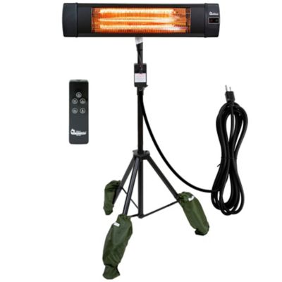 Dr. Infrared Heater 1500-Watt Carbon Infrared Patio Heater with Remote and Portable Tripod, Optional Wall / Ceiling Mount Ready