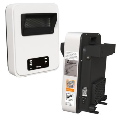 Image showing  1500-Watt White Wall Hung or Mount Electric Space Heater Dual System with Infrared & Fan Forced, WiFi & RC