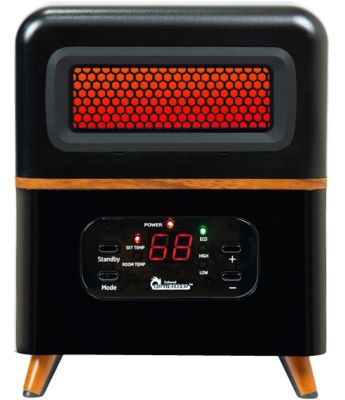 Dr. Infrared Heater Dual Heating Hybrid Infrared Space Heater, 1500 Watt with Remote, DR-978