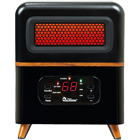 Dr. Infrared Heater Dual Heating Hybrid Infrared Space Heater, 1500 Watt with Remote, DR-978