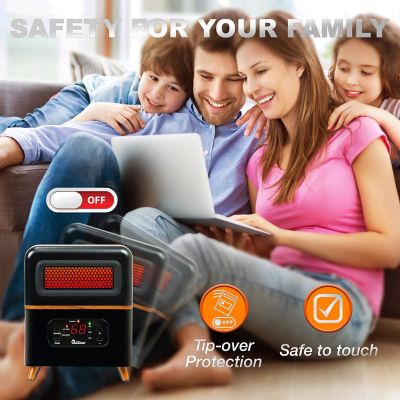 Image showing 6 th Dr. Infrared Heater Electric Dual Heating Hybrid Infrared Space Heater, 400 sq. ft., 5,200 BTU, 1,500W, Remote Control