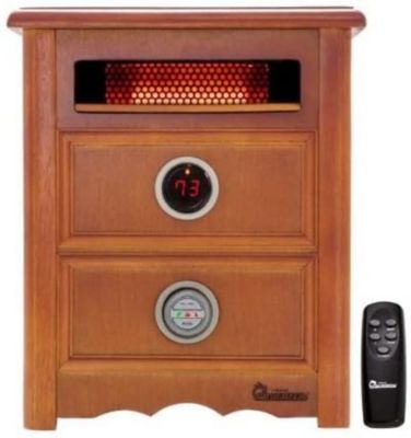 Dr. Infrared Heater Portable Space Heater with Nightstand Design, Furniture-Grade Cabinet, 1500W, DR-999