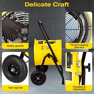 Image showing 5 th Dr. Infrared Heater Electric Salamander Construction Portable Fan Forced Heater, 1,500 sq. ft., 50,000 BTU, 10,000W, 240V