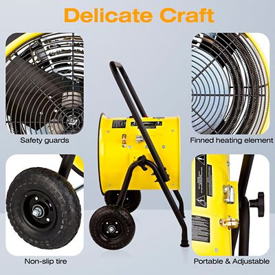 Image showing 6 th Dr. Infrared Heater Electric Salamander Construction Portable Fan Forced Heater, 1,000 sq. ft., 51,182 BTU, 15,000W, 240V