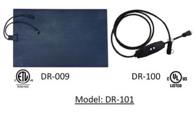 Image showing  Heated Rubber Snow & Ice Melting Mat, 300W, 40 x 23 in. (Mat Only Add-On), DR-009