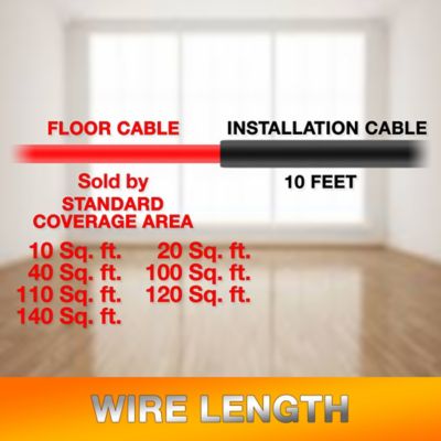 Image showing  Electric Radiant Floor Heating Cable Kit, Wifi Thermostat, Tester, App, 66 ft./20 Sqft, 120V, DR-9FH120