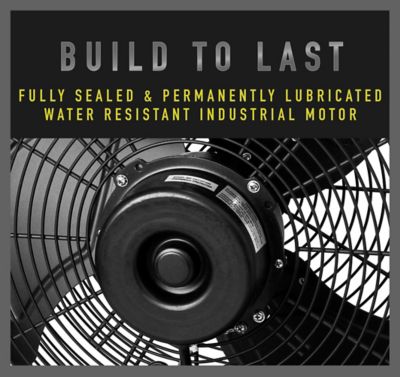 Image showing  14 in. 3-Speed Indoor/Outdoor Wall-Mounted Fan, Black