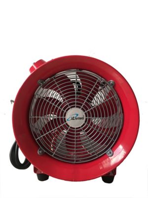 iLIVING 12 in. Explosion Proof Ventilation Fan, 550W, 2720 Cfm, Red, ILG8EF12EX