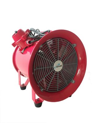 Image showing  12 in. Indoor Explosion Proof Ventilation Fan, 550W, 2,720 CFM, Red