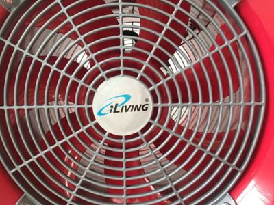 Image showing  12 in. Indoor Explosion Proof Ventilation Fan, 550W, 2,720 CFM, Red