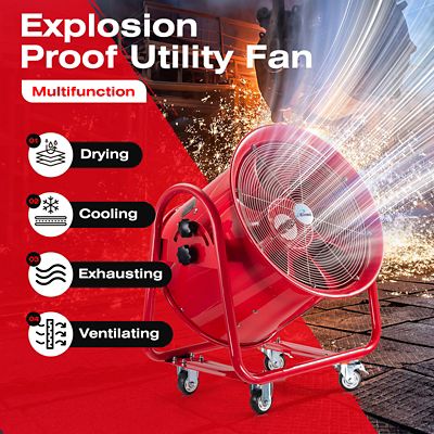 Image showing  20 in. Explosion Proof Ventilation Fan, 900W, 5830 CFM, Red, ILG8EF20EX