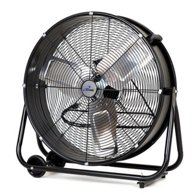 iLIVING 24 in. High Velocity Drum Fan Industrial, Commercial, Residential Air Circulator, 2-Speed Control, 7700 CFM, ILG8MF24-77