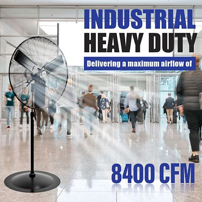 Image showing  30 in. Pedestal Oscillating Fan - Shop, Greenhouse, Patio - 120V 1.65A 8400 Cfm, ILG8P31-93