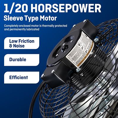 Image showing  10 in. Shutter Exhaust Fan with Thermospeed Controller, 820 CFM, 65W, Silver