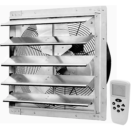 iLIVING 18 in. Smart Remote Shutter Exhaust Fan with Thermostat, Humidistat, Variable Speed, Timer, Wall Mounted, ILG8SF18VC
