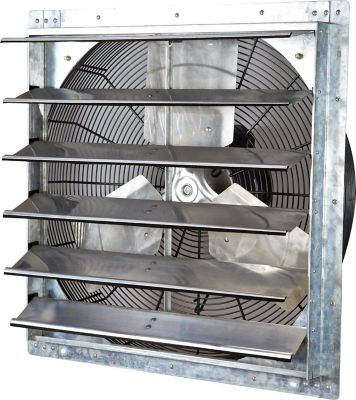 iLIVING 24 in. Variable Speed Shutter Exhaust Fan, Wall-Mounted, ILG8SF24V