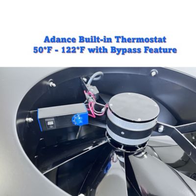 Image showing  14 in. Hybrid Ready Smart Exhaust Solar Roof Attic Exhaust Fan, 1,750 CFM, Black, Round, 15 Year Warranty, 2,000 sq. ft.