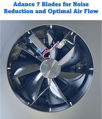 Image showing  14 in. Hybrid Ready Smart Exhaust Solar Roof Attic Exhaust Fan, 1,750 CFM, Black, Round, 15 Year Warranty, 2,000 sq. ft.