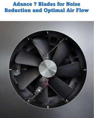 Image showing 5 th iLIVING 14 in. Hybrid Smart Exhaust Solar Roof Attic Exhaust Fan, Black, Round, 15-Year Warranty, Cools Up to 2000 sq ft.