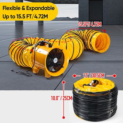 Image showing  Flexible Ducting Hose, 12 in. x 15.5 ft., Orange, ILG8VF12-5