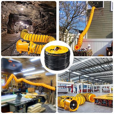 Image showing 6 th iLIVING Flexible Ducting Hose, 12 in. x 15.5 ft., Orange, ILG8VF12-5