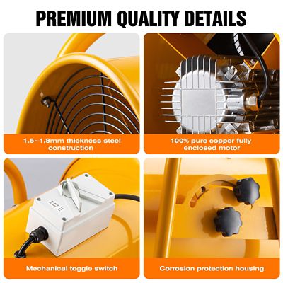 Image showing  16 in. Indoor Utility Blower Exhaust Warehouse Ventilator Fan, 1,200W, 3450 RPM