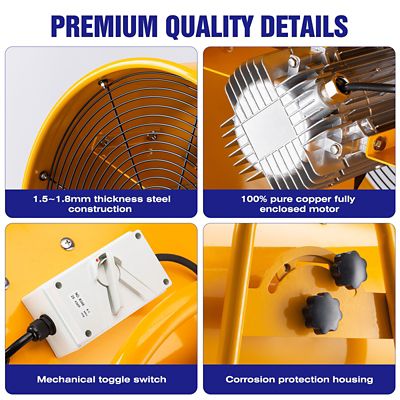 Image showing  20 in. Utility Blower Exhaust Warehouse Ventilator Fan, 1300W, 1720Rpm, ILG8VF20