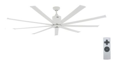 iLIVING 72 in., 6 ft. HVLS 9 Blades BLDC Big Ceiling Fan, High Volume Low Speed Fan, Reversible, 9,900 Cfm with Ir Remote