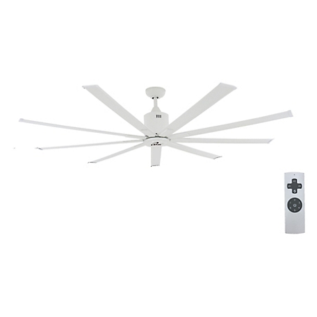 iLIVING 72 in., 6 ft. HVLS 9 Blades BLDC Big Ceiling Fan, High Volume Low Speed Fan, Reversible, 9,900 Cfm with Ir Remote