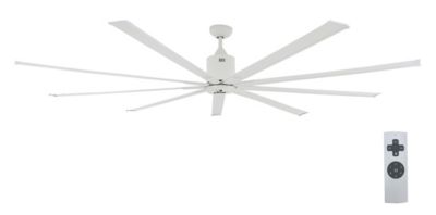 iLIVING 88 in., 7.3 ft. HVLS 9 Blades BLDC Big Ceiling Fan, High Volume Low Speed Fan, Reversible, 13,600 Cfm with Ir Remote